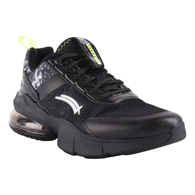 Tenis Hombre Negro Running Karosso Media Suela Aire M511