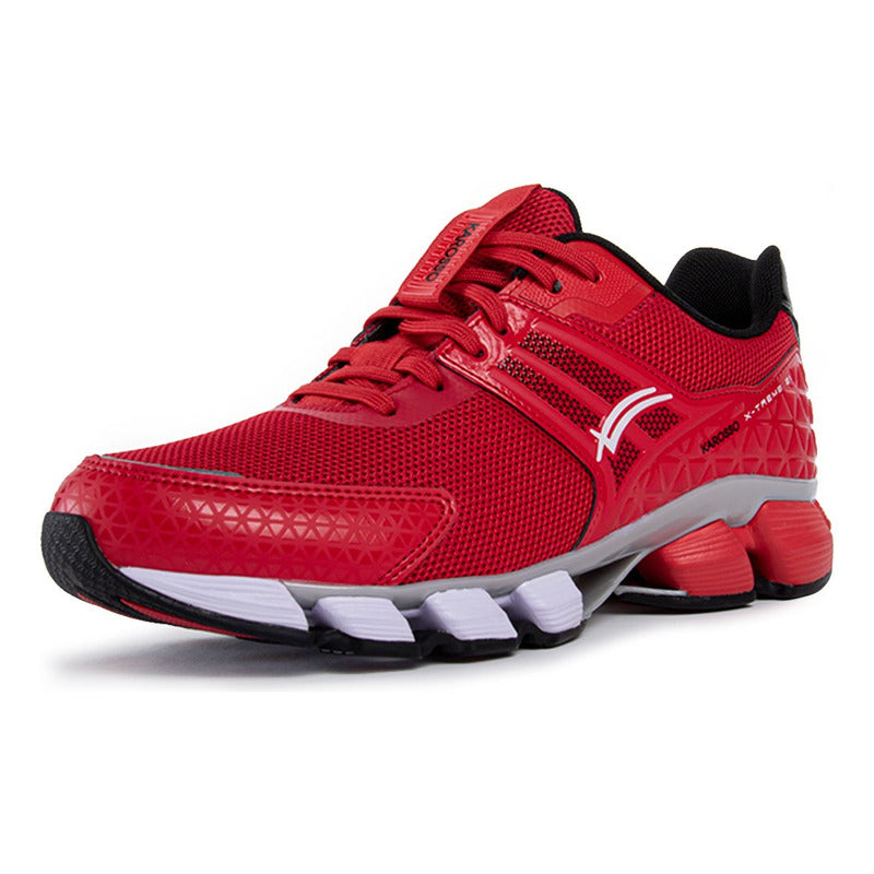 Tenis Para Hombre Para Correr Karosso Rojo Negro 6331 Comodidad Y Performance