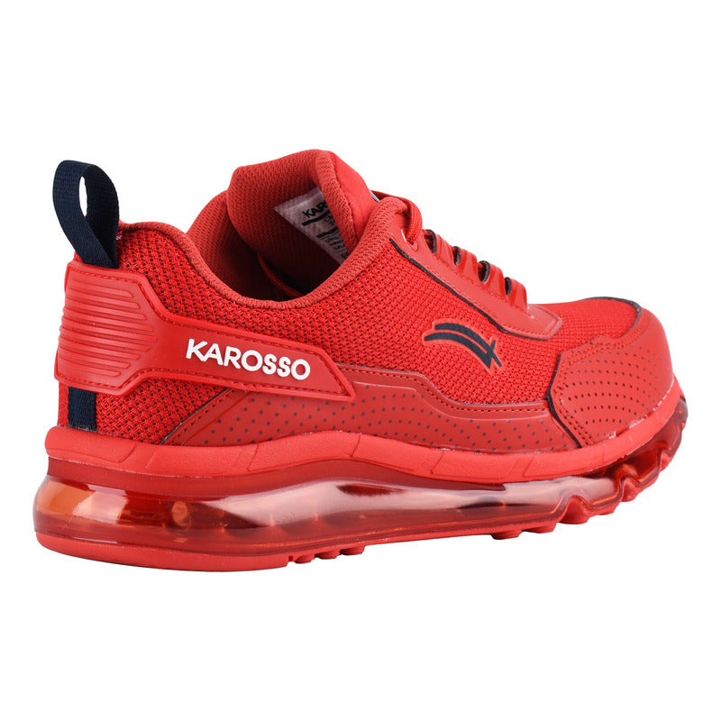 Tenis Junior Rojo Suela De Aire Karosso 7553 Confort Y Durabilidad