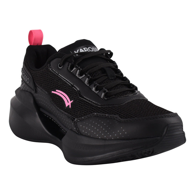 Tenis Para Mujer Negros Para Correr Deportivos Karosso Hp101