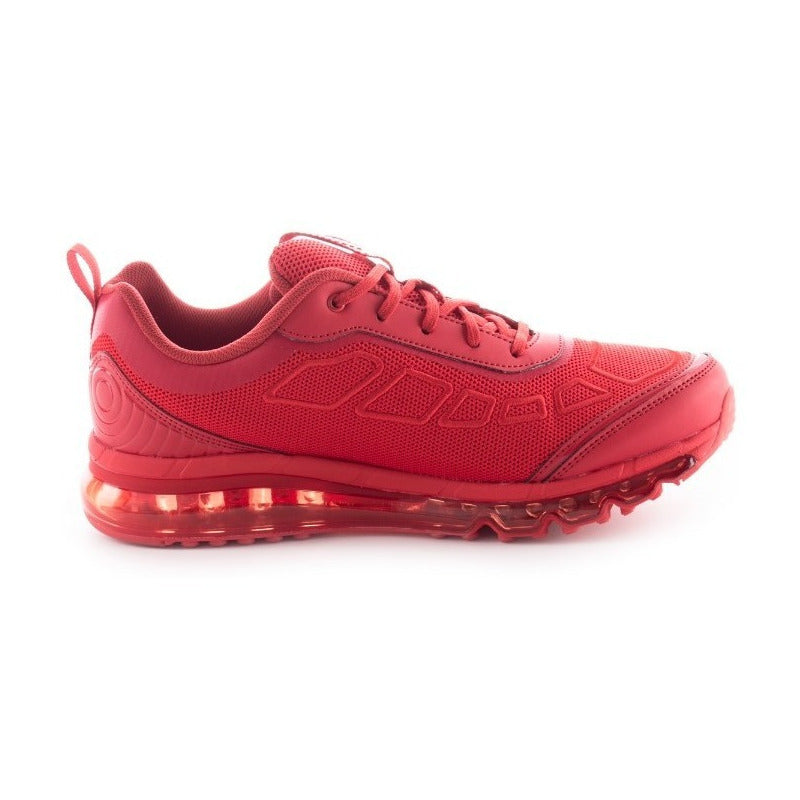 Tenis Para Hombre Rojo Grabado Suela De Aire Karosso Rojo 7551