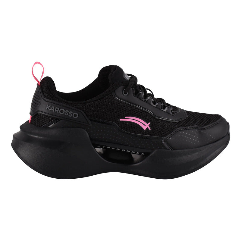 Tenis Para Mujer Negros Para Correr Deportivos Karosso Hp101