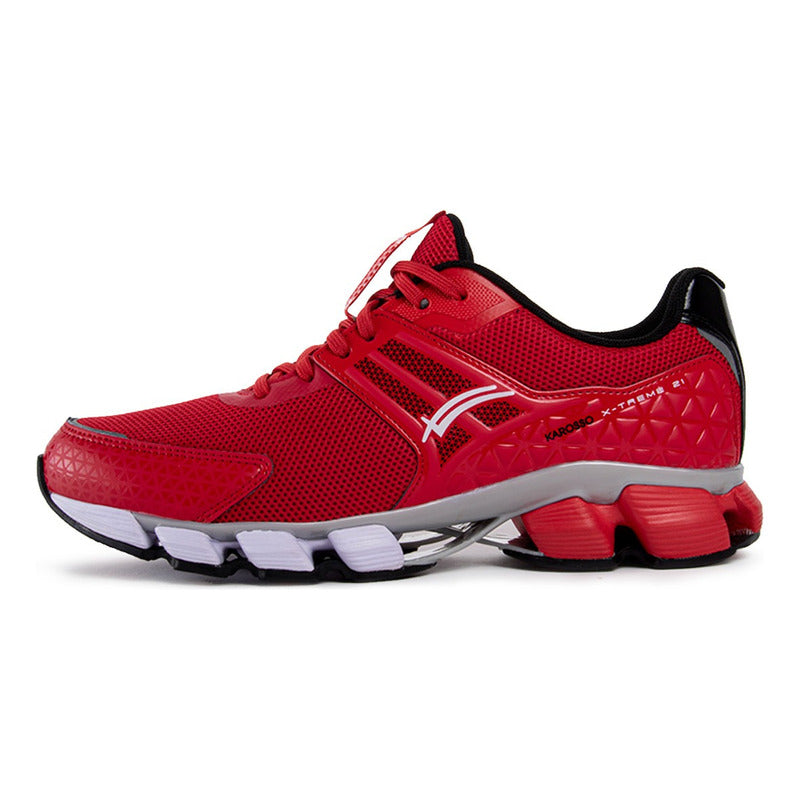 Tenis Para Hombre Para Correr Karosso Rojo Negro 6331 Comodidad Y Performance