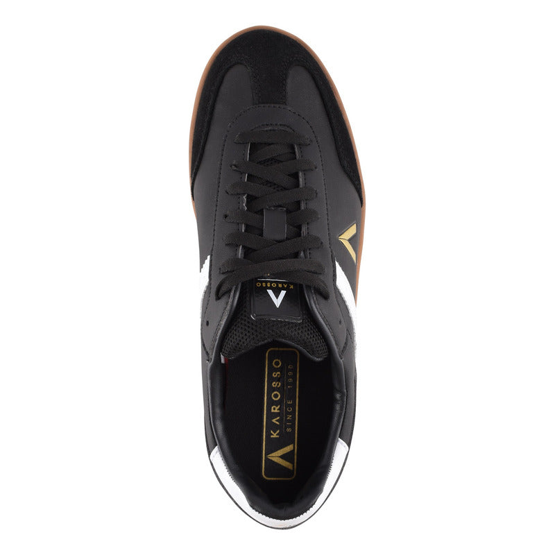 Tenis Para Hombre Negro Casual Deportivo Karosso  Confort Y Estilo G100