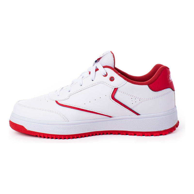 Tenis Casual Karosso Clásico Blanco Rojo Fr105 Hombre