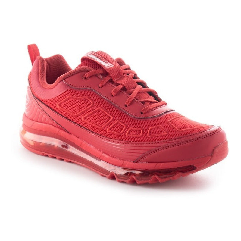 Tenis Para Hombre Rojo Grabado Suela De Aire Karosso Rojo 7551