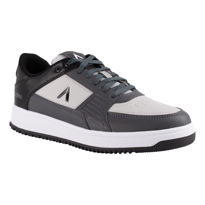 Tenis Casual Karosso Fr-111 Gris Negro Hombre