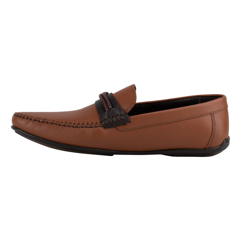 Zapatos Para Hombre Cafe Casual De Piel Karosso Miel 9177