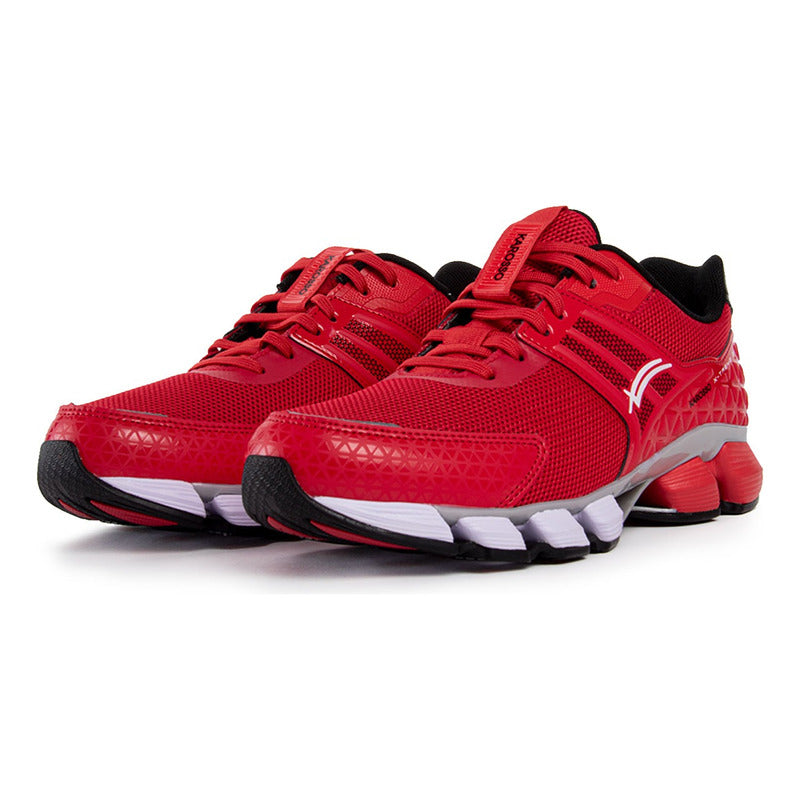 Tenis Para Hombre Para Correr Karosso Rojo Negro 6331 Comodidad Y Performance