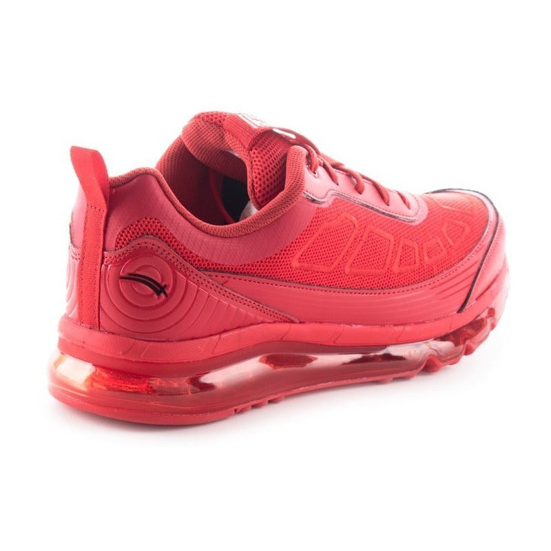 Tenis Para Hombre Rojo Grabado Suela De Aire Karosso Rojo 7551