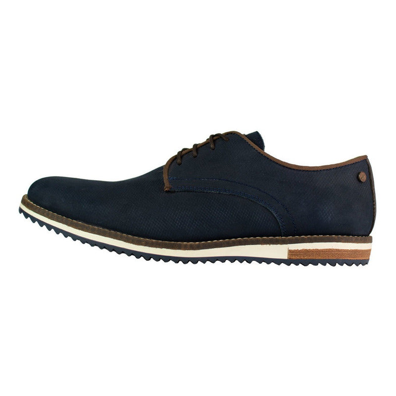 Zapatos De Piel Para Hombres Karosso Azul Y Negro 1308