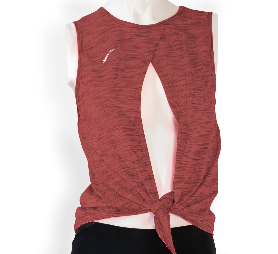 Blusa Deportiva con Nudo Frontal y Apertura de Ventilación-KME2301